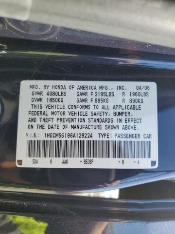 Photo 11 VIN: 1HGCM56196A128224 - HONDA ACCORD VAL 