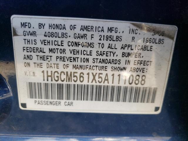 Photo 12 VIN: 1HGCM561X5A111088 - HONDA ACCORD 