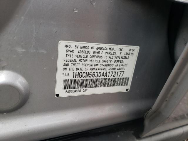 Photo 11 VIN: 1HGCM56304A173177 - HONDA ACCORD LX 