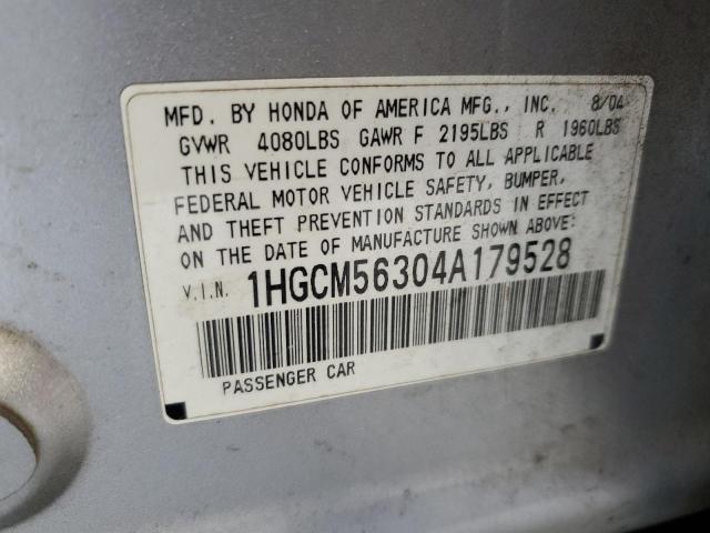 Photo 11 VIN: 1HGCM56304A179528 - HONDA ACCORD LX 