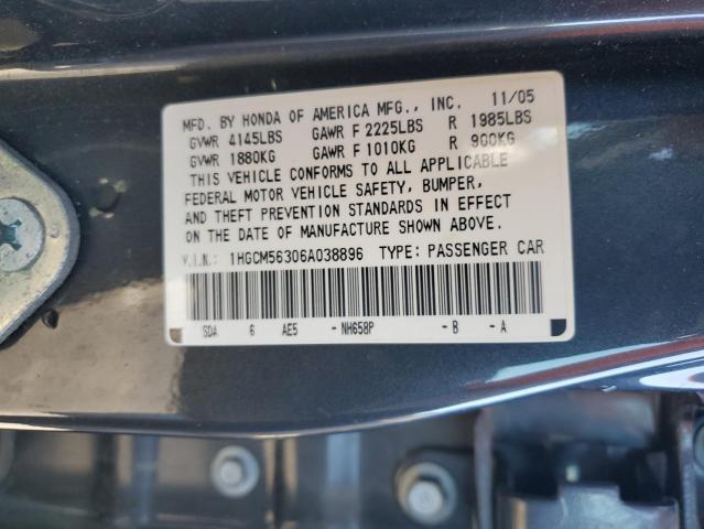 Photo 11 VIN: 1HGCM56306A038896 - HONDA ACCORD SE 