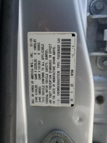 Photo 11 VIN: 1HGCM56306A077438 - HONDA ACCORD SE 