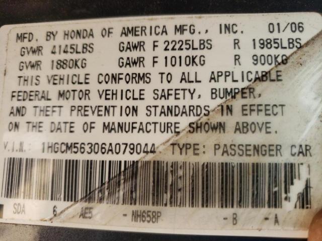 Photo 9 VIN: 1HGCM56306A079044 - HONDA ACCORD SE 