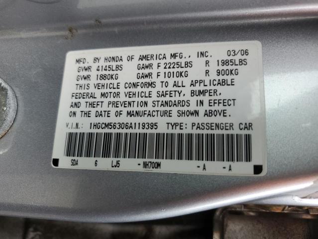 Photo 11 VIN: 1HGCM56306A119395 - HONDA ACCORD SE 