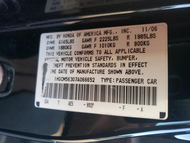 Photo 11 VIN: 1HGCM56307A066652 - HONDA ACCORD SE 