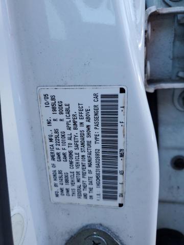 Photo 11 VIN: 1HGCM56316A026952 - HONDA ACCORD SE 