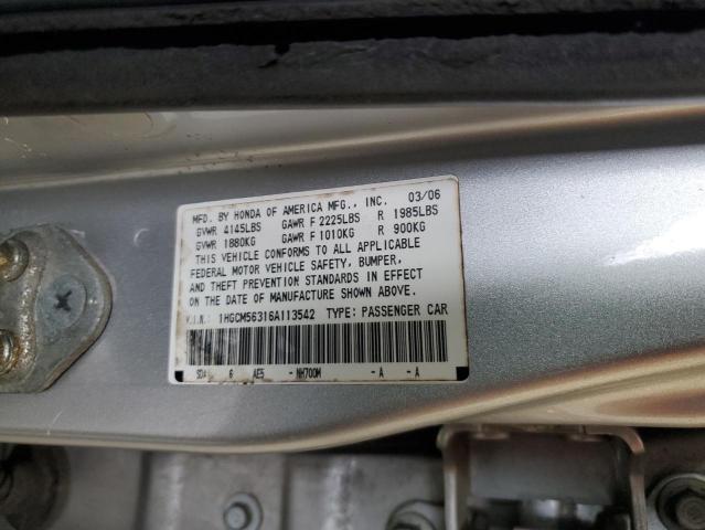 Photo 12 VIN: 1HGCM56316A113542 - HONDA ACCORD SE 