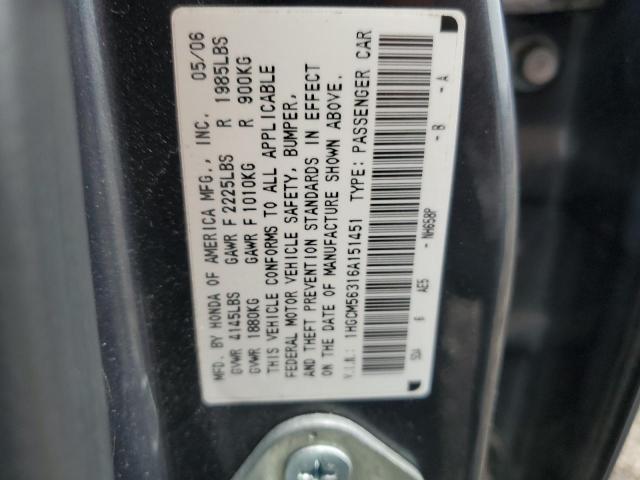 Photo 11 VIN: 1HGCM56316A151451 - HONDA ACCORD 