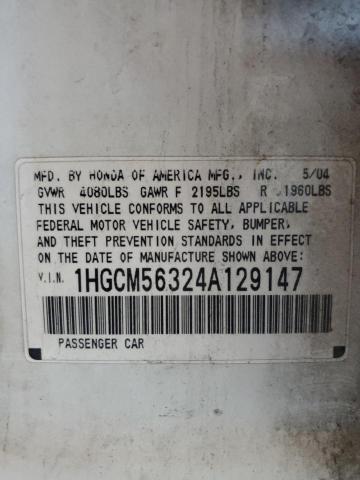 Photo 11 VIN: 1HGCM56324A129147 - HONDA ACCORD LX 