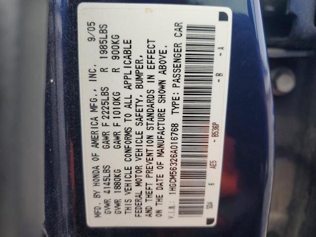 Photo 11 VIN: 1HGCM56326A016768 - HONDA ACCORD SE 