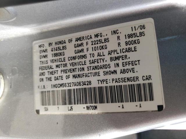 Photo 9 VIN: 1HGCM56327A063428 - HONDA ACCORD 