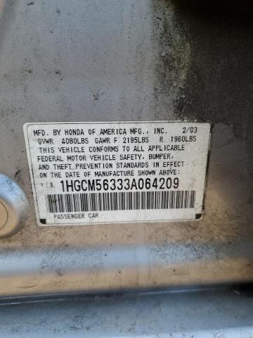 Photo 11 VIN: 1HGCM56333A064209 - HONDA ACCORD 