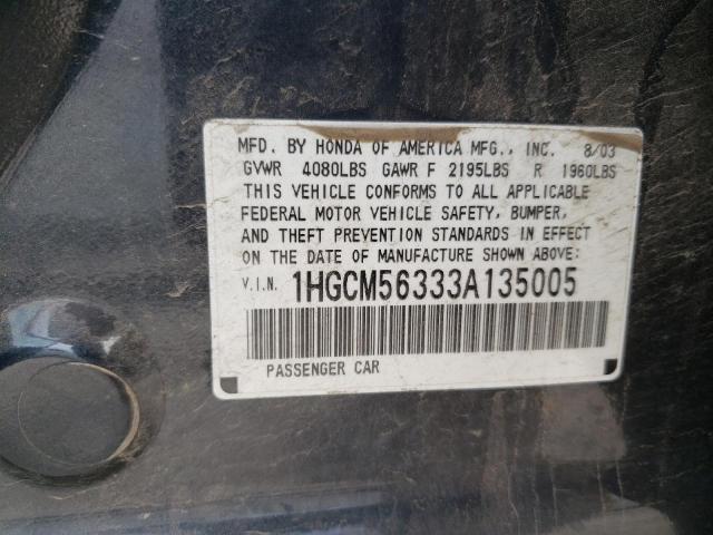 Photo 11 VIN: 1HGCM56333A135005 - HONDA ACCORD LX 