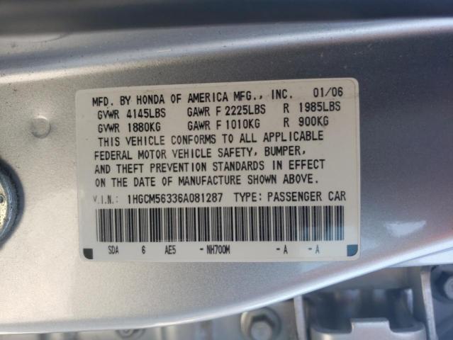 Photo 11 VIN: 1HGCM56336A081287 - HONDA ACCORD SE 