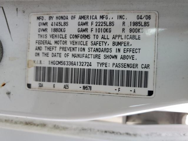 Photo 11 VIN: 1HGCM56336A132724 - HONDA ACCORD SE 