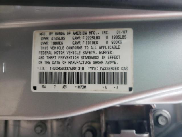 Photo 12 VIN: 1HGCM56337A091318 - HONDA ACCORD SE 