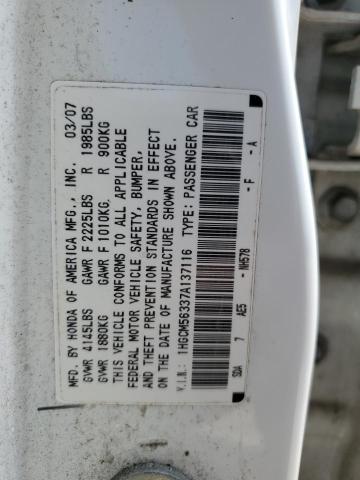 Photo 11 VIN: 1HGCM56337A137116 - HONDA ACCORD 