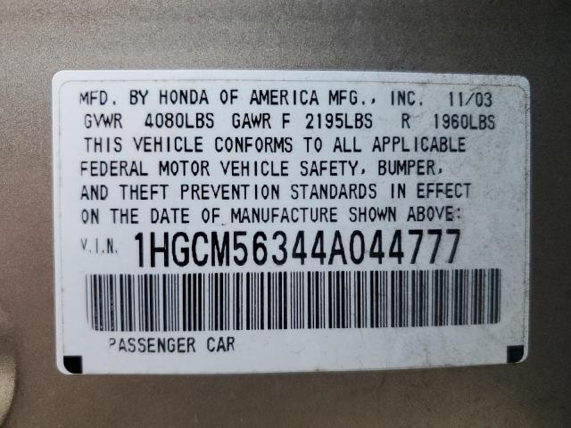 Photo 11 VIN: 1HGCM56344A044777 - HONDA ACCORD 