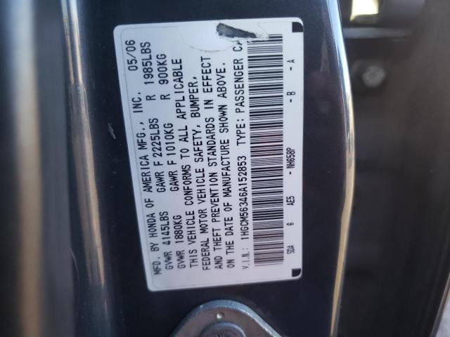 Photo 11 VIN: 1HGCM56346A152853 - HONDA ACCORD SE 