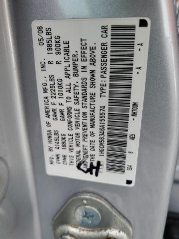 Photo 12 VIN: 1HGCM56346A155574 - HONDA ACCORD 