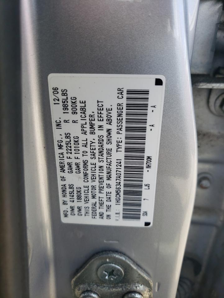 Photo 11 VIN: 1HGCM56347A071241 - HONDA ACCORD 