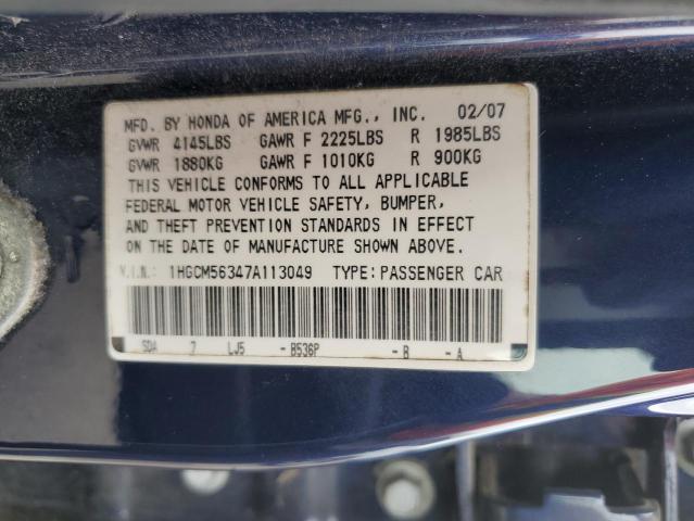 Photo 11 VIN: 1HGCM56347A113049 - HONDA ACCORD SE 