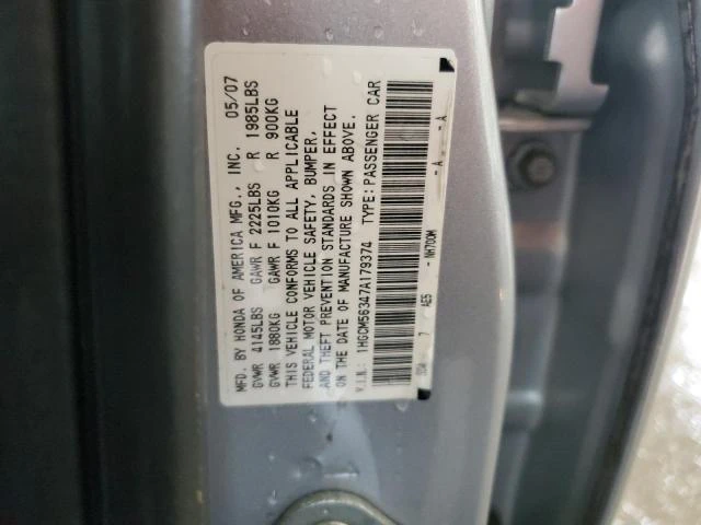 Photo 11 VIN: 1HGCM56347A179374 - HONDA ACCORD SE 