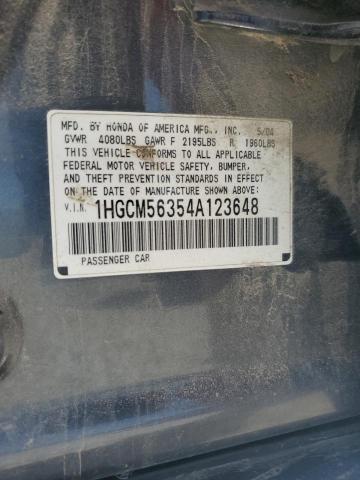 Photo 11 VIN: 1HGCM56354A123648 - HONDA ACCORD LX 