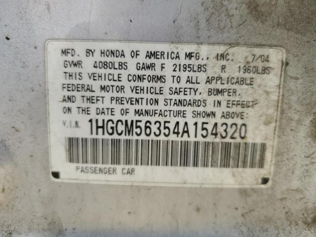 Photo 11 VIN: 1HGCM56354A154320 - HONDA ACCORD 