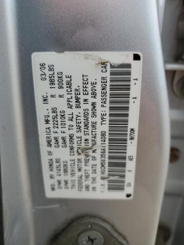 Photo 11 VIN: 1HGCM56356A114080 - HONDA ACCORD SE 