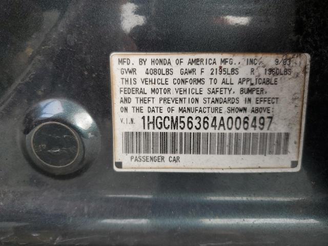 Photo 12 VIN: 1HGCM56364A006497 - HONDA ACCORD LX 