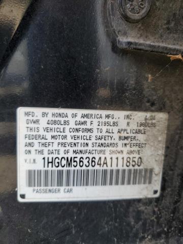 Photo 11 VIN: 1HGCM56364A111850 - HONDA ACCORD 