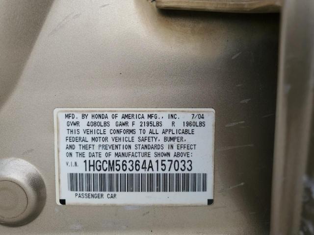 Photo 11 VIN: 1HGCM56364A157033 - HONDA ACCORD 