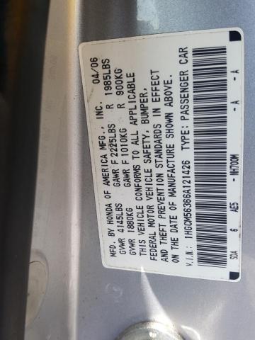 Photo 9 VIN: 1HGCM56366A121426 - HONDA ACCORD SE 