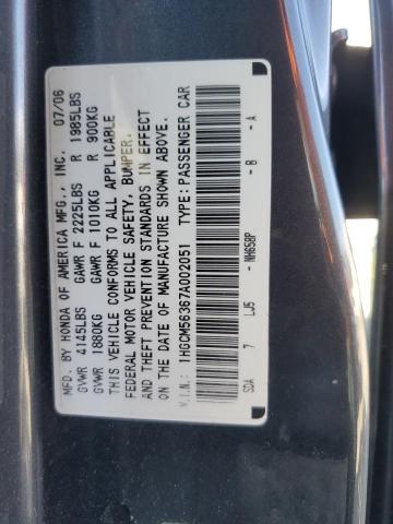 Photo 11 VIN: 1HGCM56367A002051 - HONDA ACCORD SE 