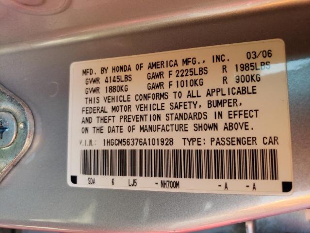 Photo 11 VIN: 1HGCM56376A101928 - HONDA ACCORD SE 