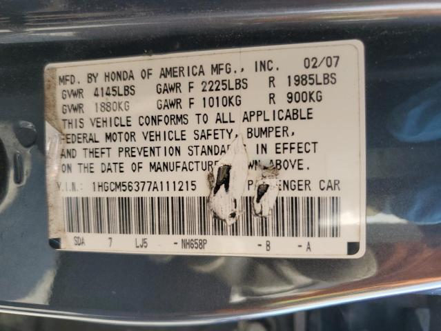 Photo 11 VIN: 1HGCM56377A111215 - HONDA ACCORD 