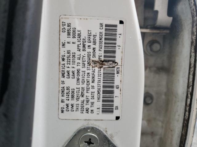 Photo 11 VIN: 1HGCM56377A132744 - HONDA ACCORD 