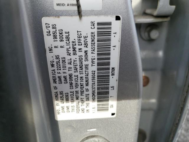 Photo 11 VIN: 1HGCM56377A156042 - HONDA ACCORD 