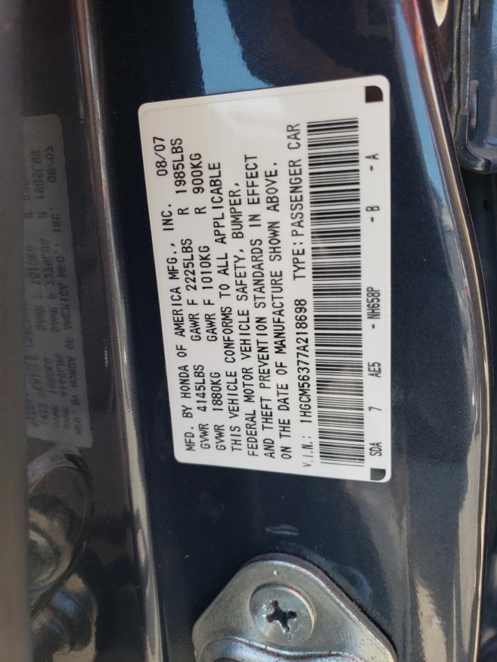 Photo 11 VIN: 1HGCM56377A218698 - HONDA ACCORD 