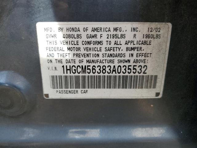 Photo 12 VIN: 1HGCM56383A035532 - HONDA ACCORD 