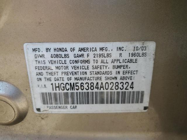 Photo 11 VIN: 1HGCM56384A028324 - HONDA ACCORD LX 