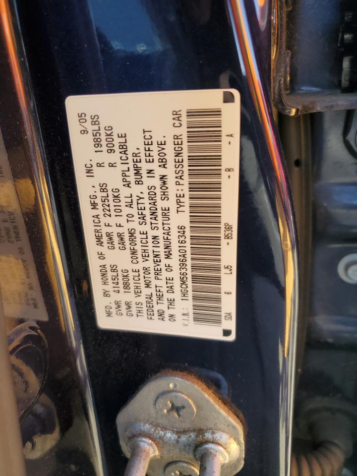 Photo 11 VIN: 1HGCM56396A016346 - HONDA ACCORD 