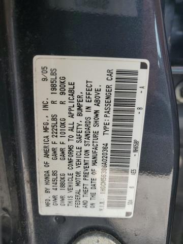 Photo 12 VIN: 1HGCM56396A020364 - HONDA ACCORD SE 