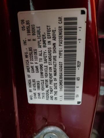 Photo 11 VIN: 1HGCM56396A140407 - HONDA ACCORD SE 