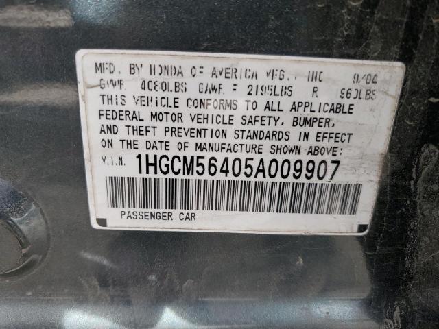 Photo 11 VIN: 1HGCM56405A009907 - HONDA ACCORD 