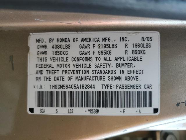 Photo 11 VIN: 1HGCM56405A182844 - HONDA ACCORD 