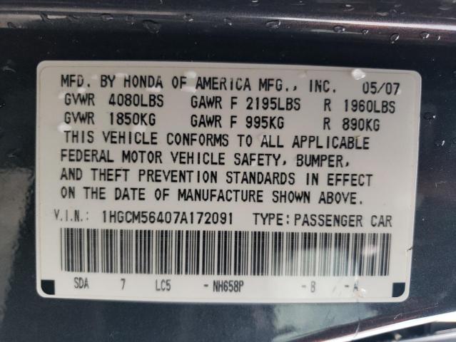 Photo 11 VIN: 1HGCM56407A172091 - HONDA ACCORD 