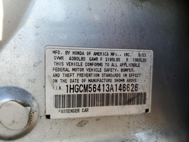 Photo 11 VIN: 1HGCM56413A146626 - HONDA ACCORD 