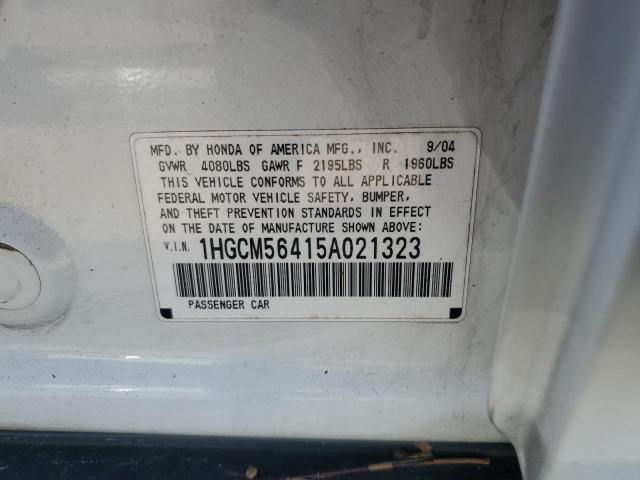 Photo 12 VIN: 1HGCM56415A021323 - HONDA ACCORD LX 